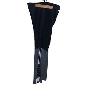 Pink Victoria's Secret large ultimate legging crop 7/8 black with grey and white